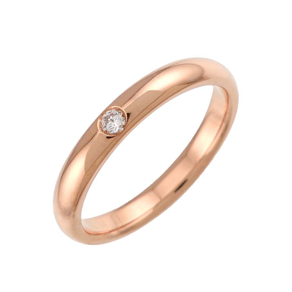 Diamond Ring PG Pink Gold 750 size6.5-6.75(US)