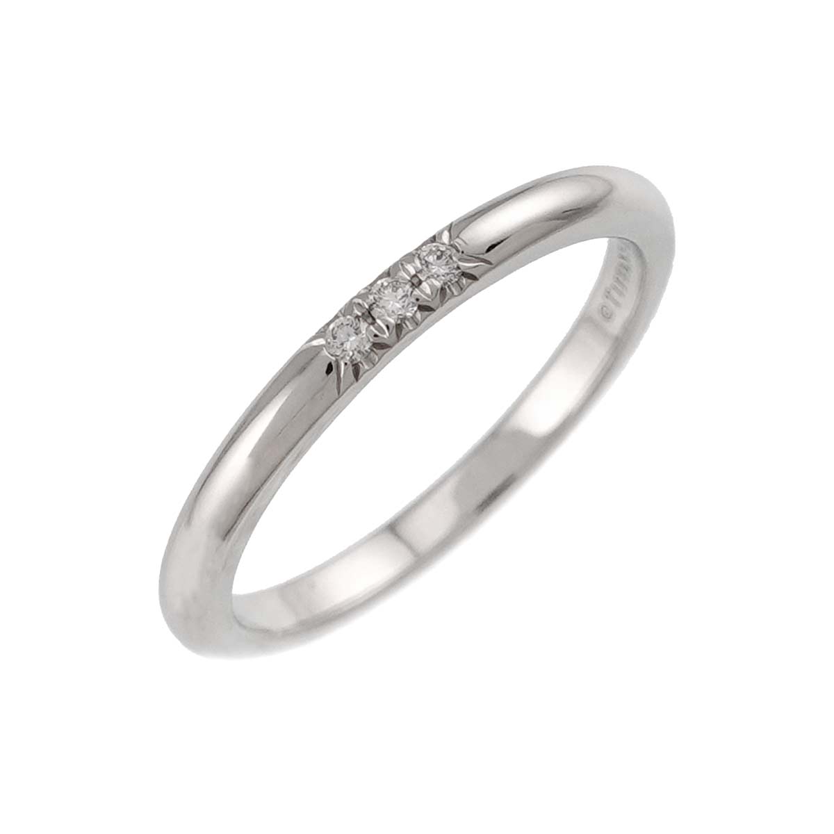 Forever Band Diamond Ring Pt Platinum Size4.75-5(US)
