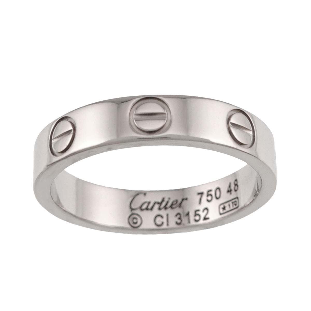 Mini Love Ring 18K White Gold 750 size48 4.5(US)