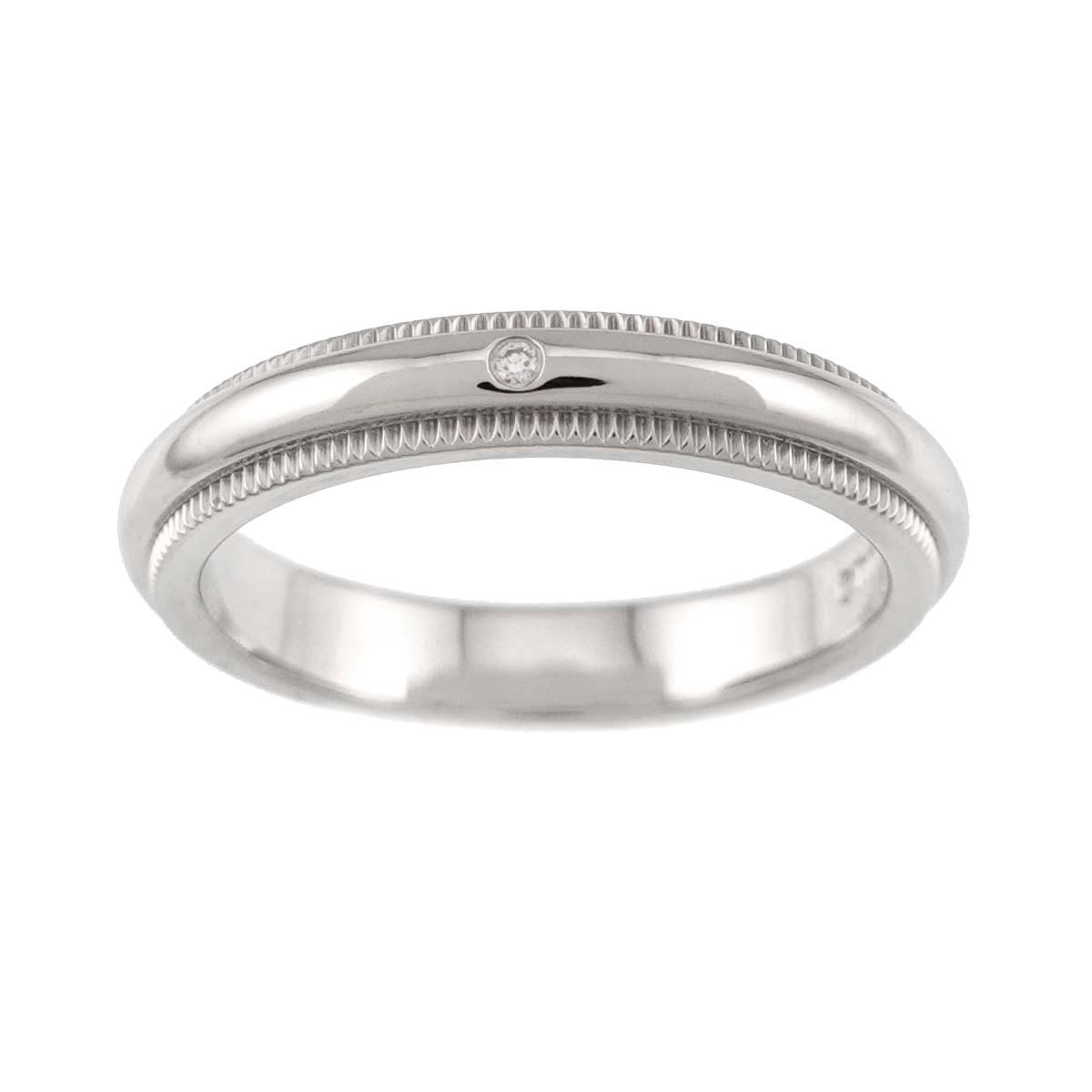 Milgrain Diamond Ring Platinum Size4(US)