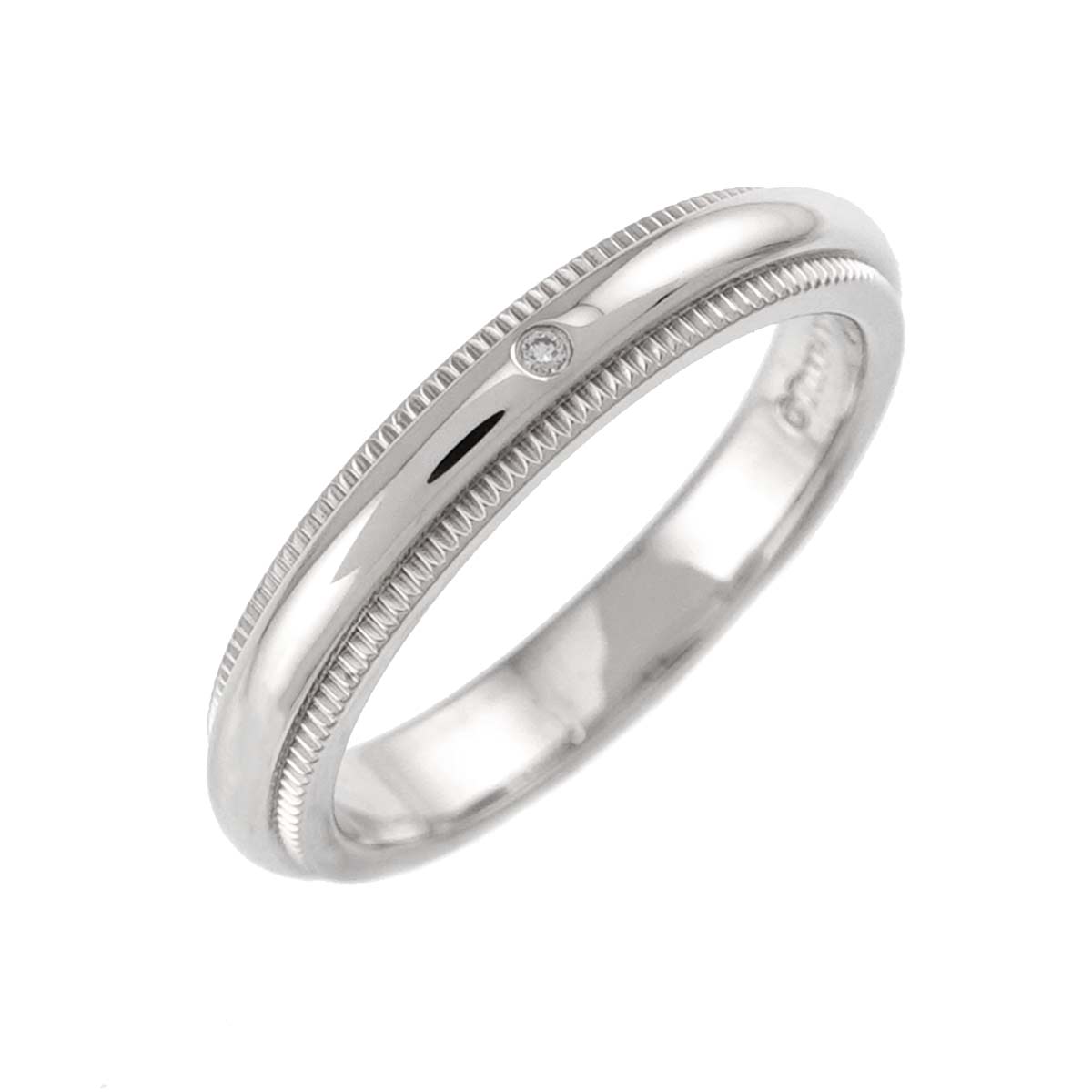 Milgrain Diamond Ring Platinum Size4(US)