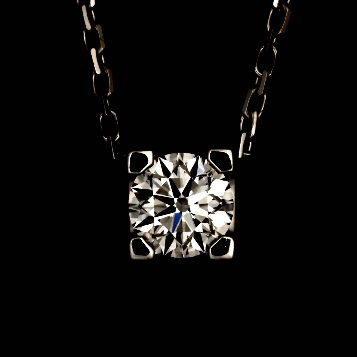 C De Diamond 0.30ct D/VVS2/EX Necklace 18K WG 750
