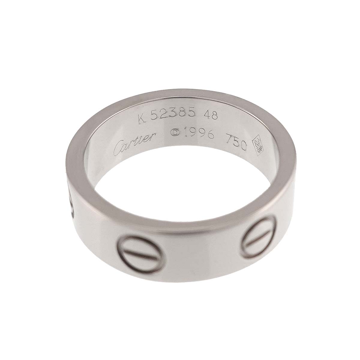 Love Ring 18K White Gold 750 size48 4-4.5(US)