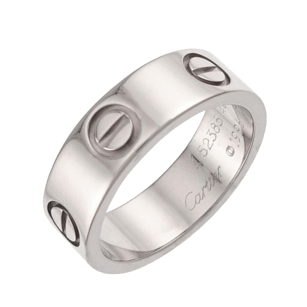 Love Ring 18K White Gold 750 size48 4-4.5(US)