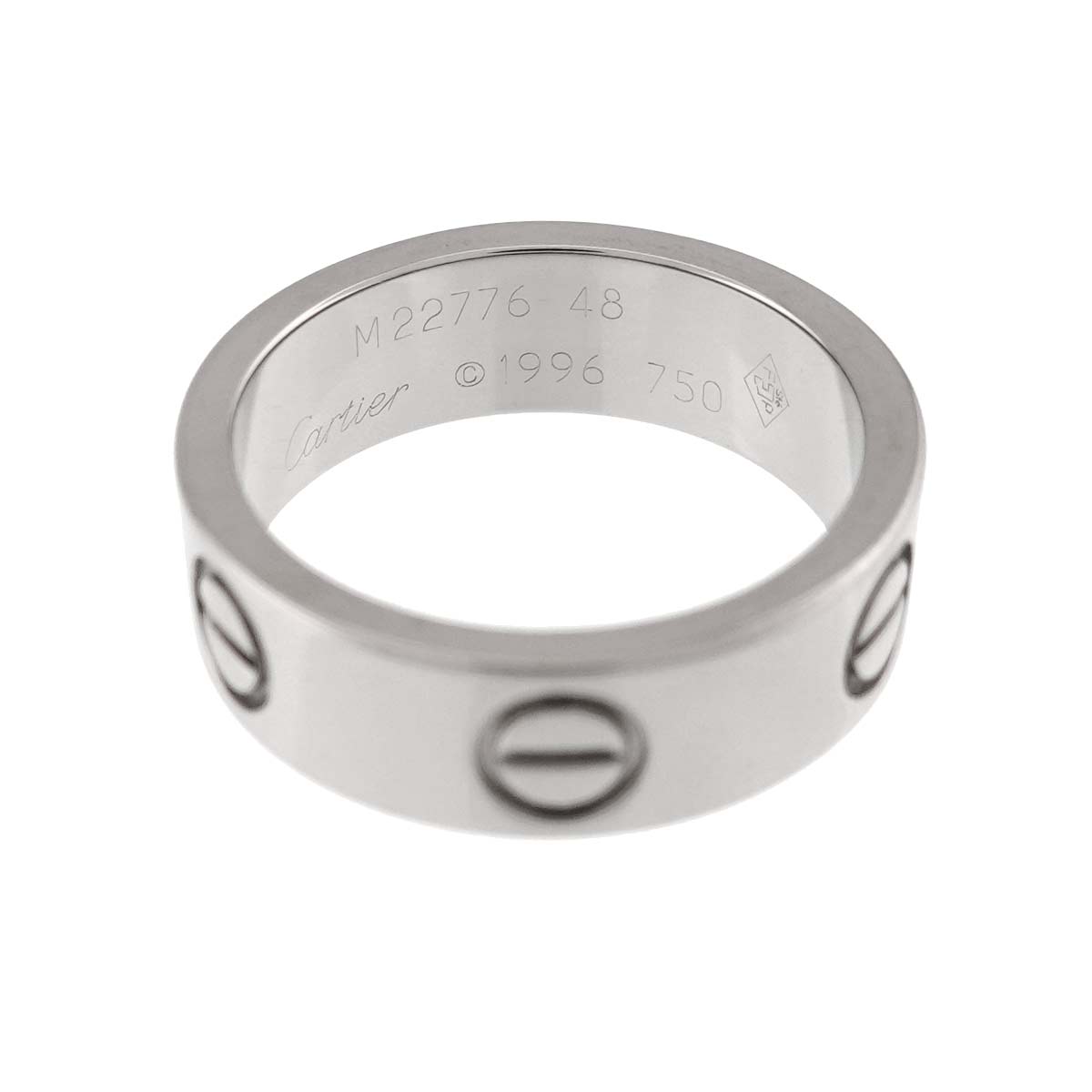 Love Ring 18K White Gold 750 size48 4-4.75(US)