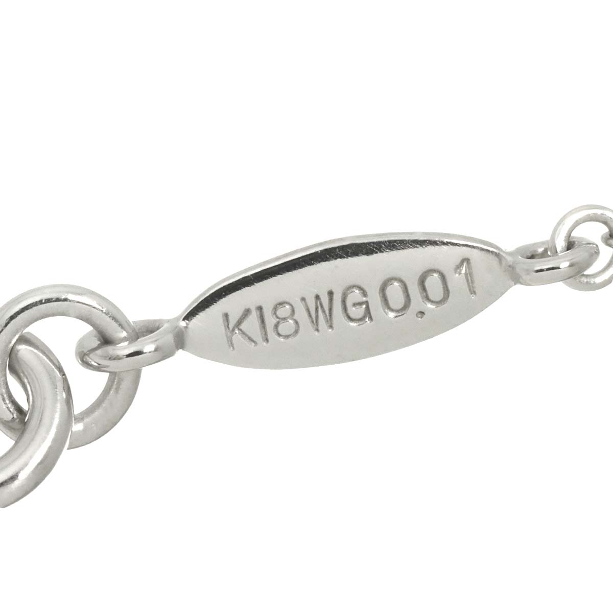 Diamond 0.01ct Necklace 18K White Gold 750