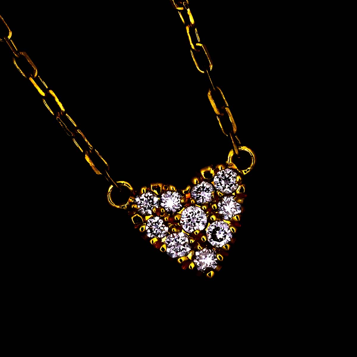 Diamond 0.05ct Necklace 18K Yellow Gold 750