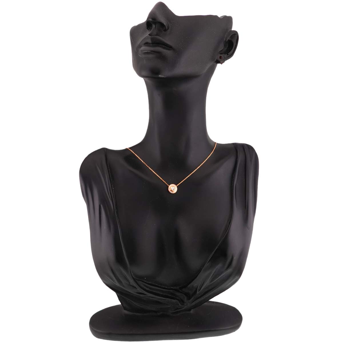 d Amour Pave Diamond Necklace 18K Pink Gold 750