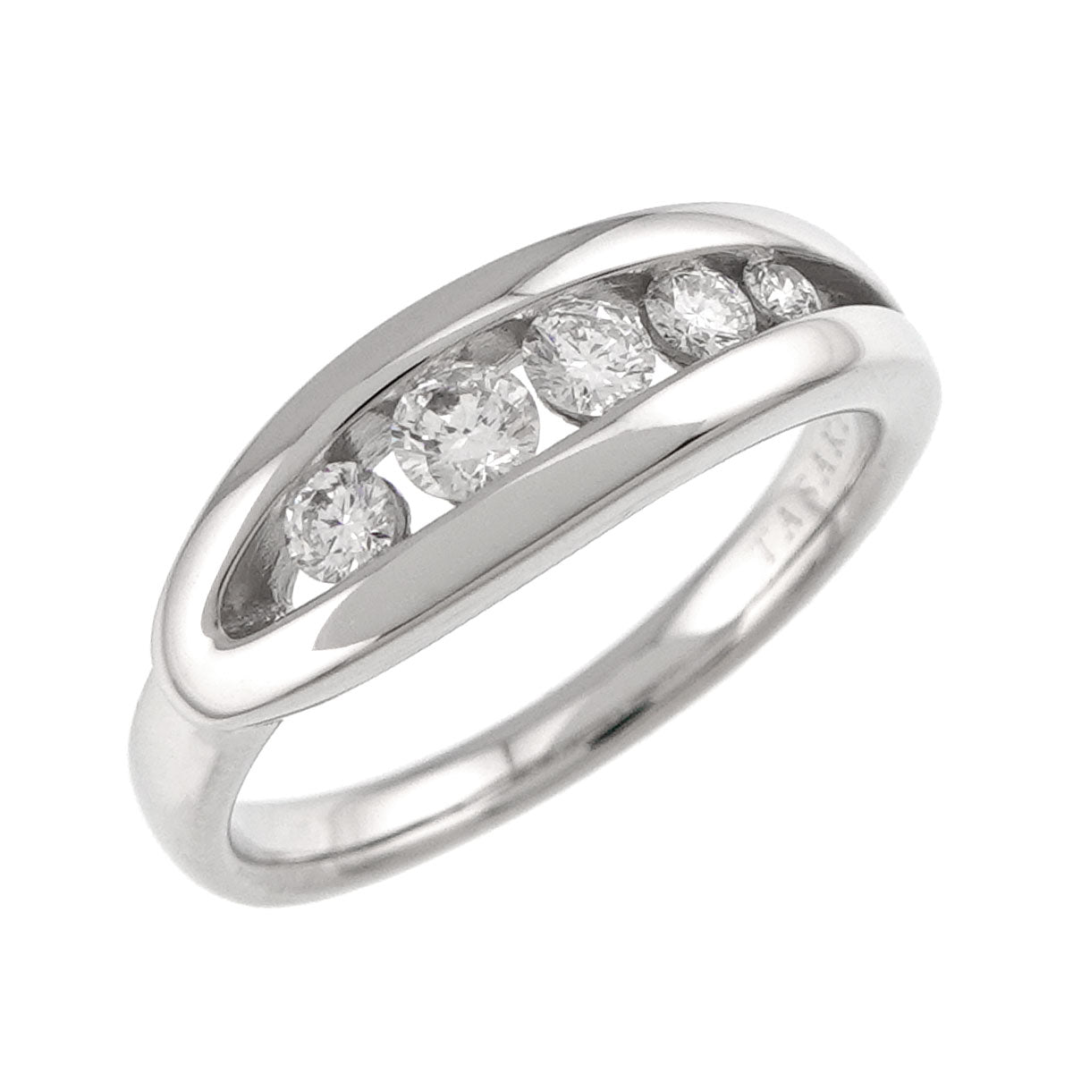 Diamond 0.27ct Ring 18K White Gold 750 Size4.75-5(US)