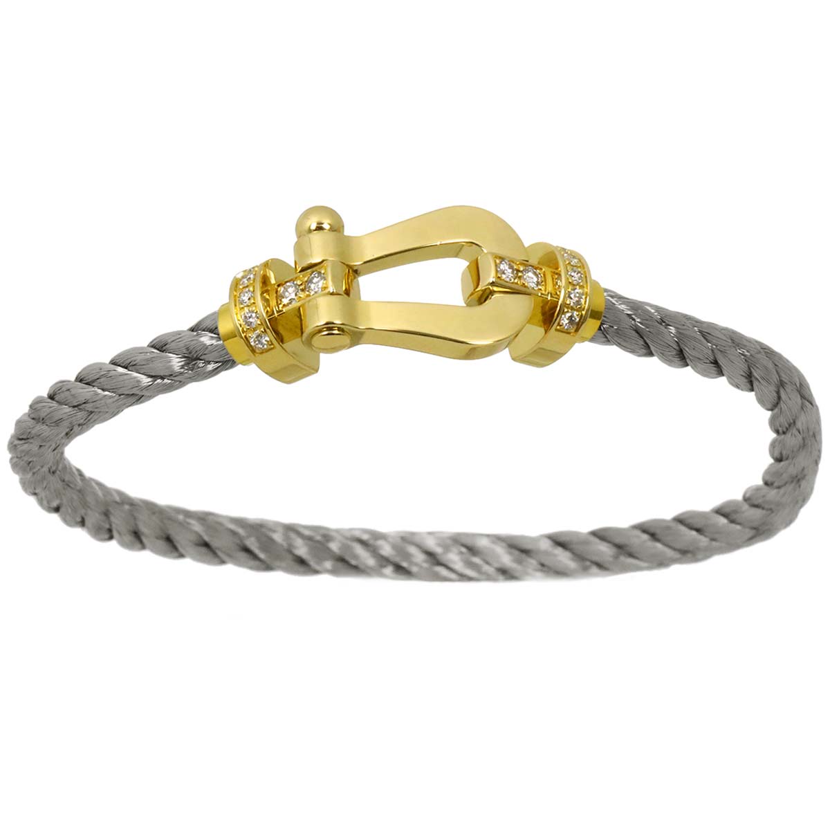 Force 10 Diamond Bracelet LM 18K Yellow Gold 750 Steel Size17
