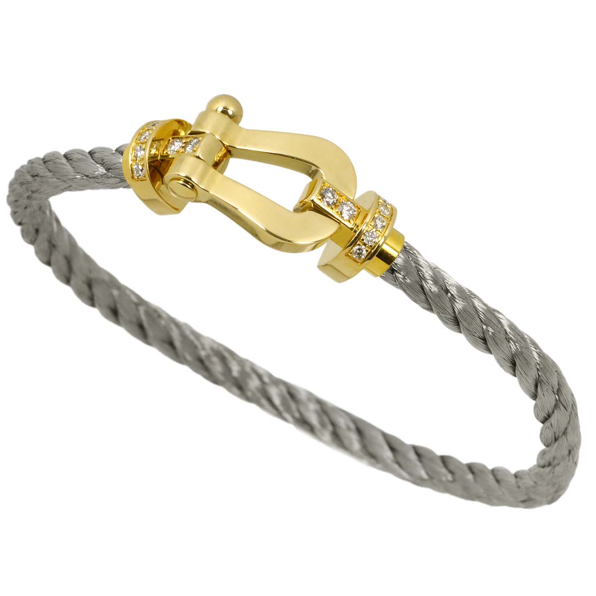 Force 10 Diamond Bracelet LM 18K Yellow Gold 750 Steel Size17
