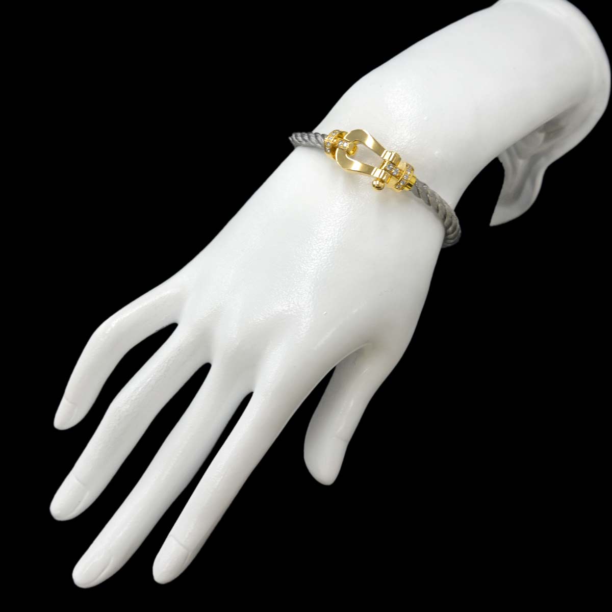 Force 10 Diamond Bracelet LM 18K Yellow Gold 750 Steel Size17