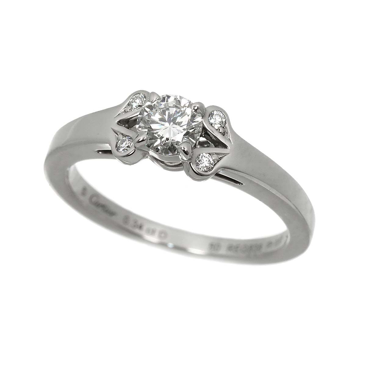 Ballerine Diamond 0.34ct G/VS1/3EX Ring Pt Size50 5.25(US)