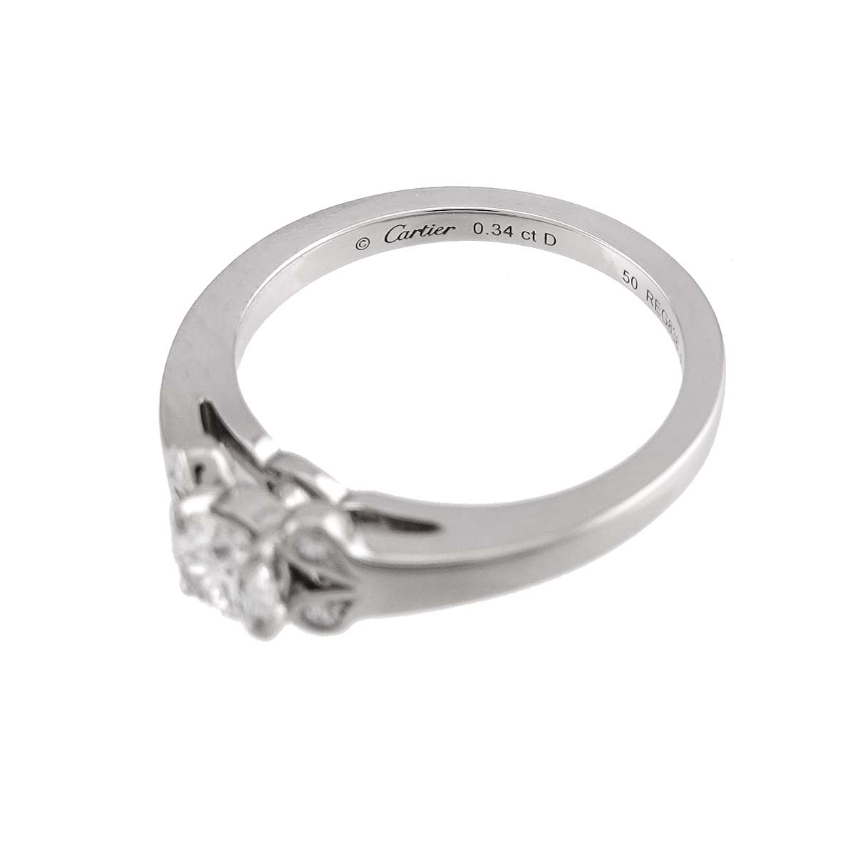 Ballerine Diamond 0.34ct G/VS1/3EX Ring Pt Size50 5.25(US)
