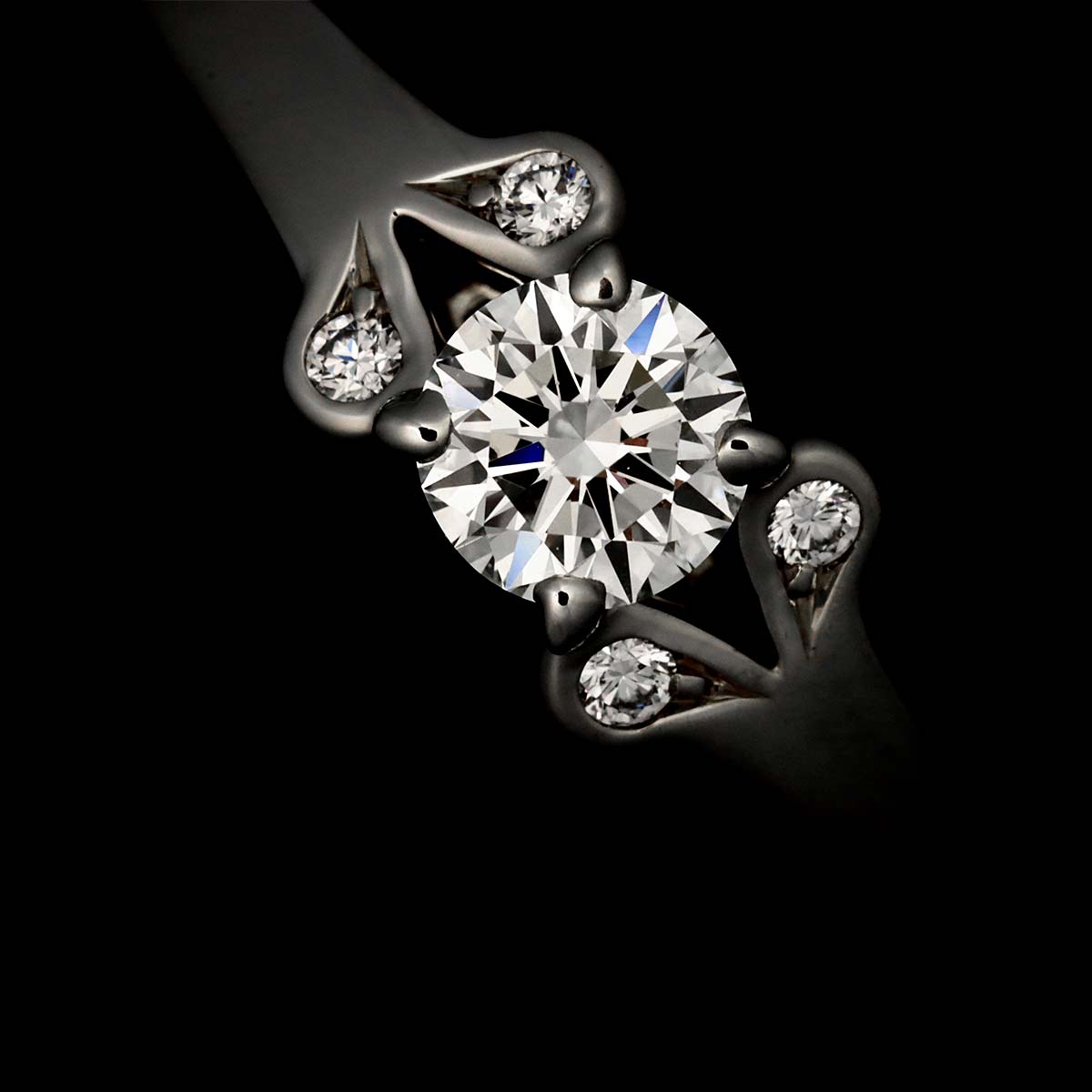 Ballerine Diamond 0.34ct G/VS1/3EX Ring Pt Size50 5.25(US)
