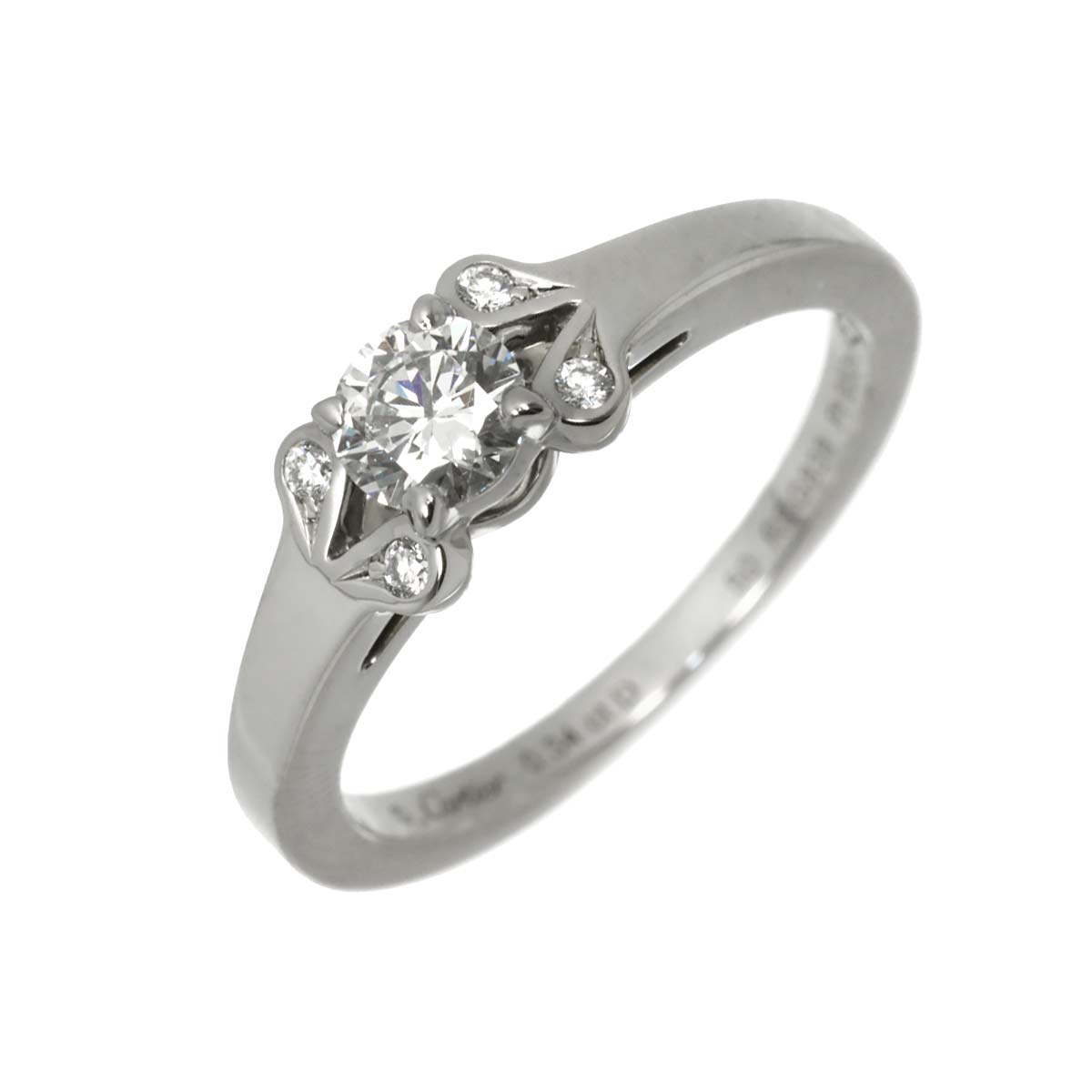 Ballerine Diamond 0.34ct G/VS1/3EX Ring Pt Size50 5.25(US)