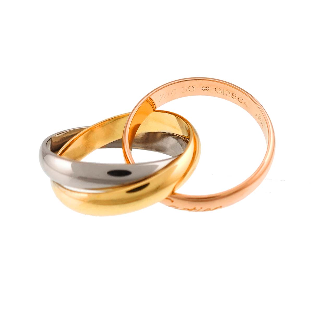 Trinity MM Ring 18K YG WG PG 750 Size50 5.25(US)