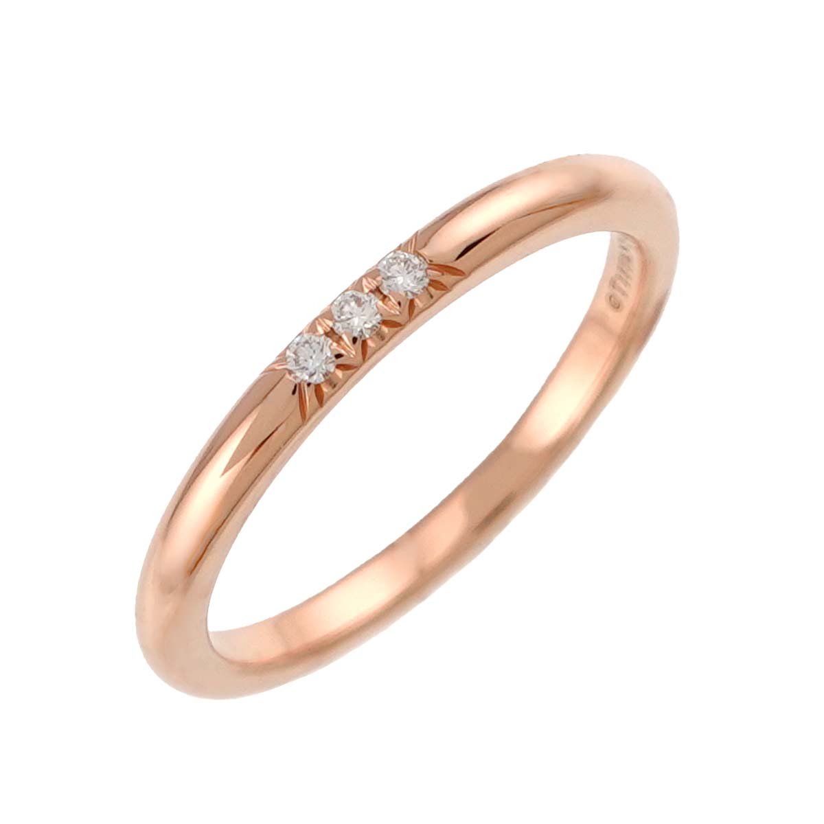 Forever Diamond 3P Ring 18K Pink Gold 750 Size4.75-5(US)