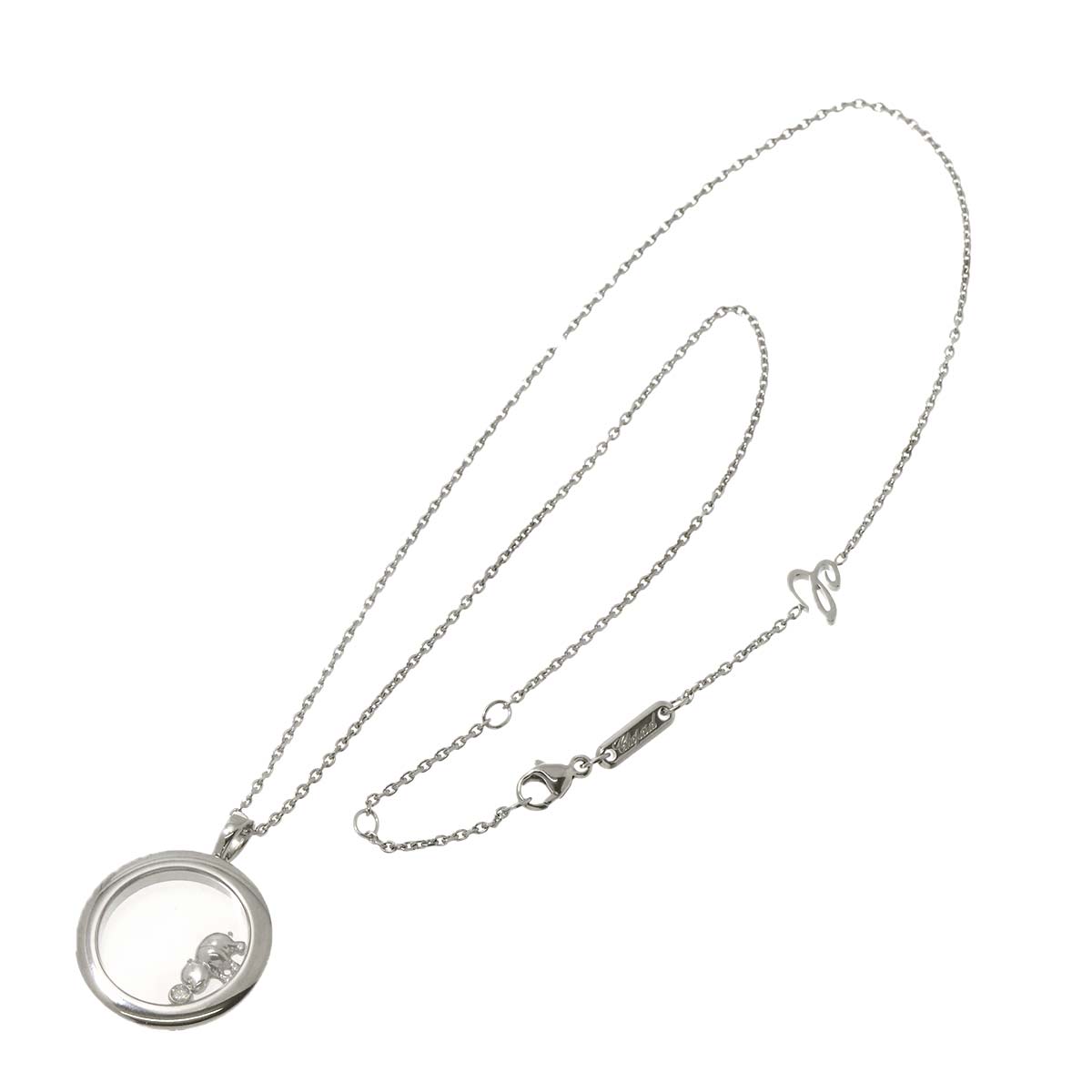 Happy Diamond Necklace 18K White Gold 750