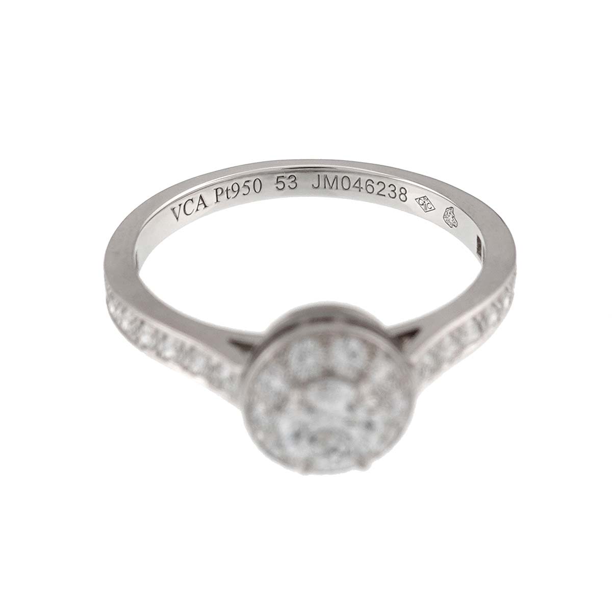 Diamond 0.33ct D/IF/3EX Ring Pt size53 6.25-6.5(US)