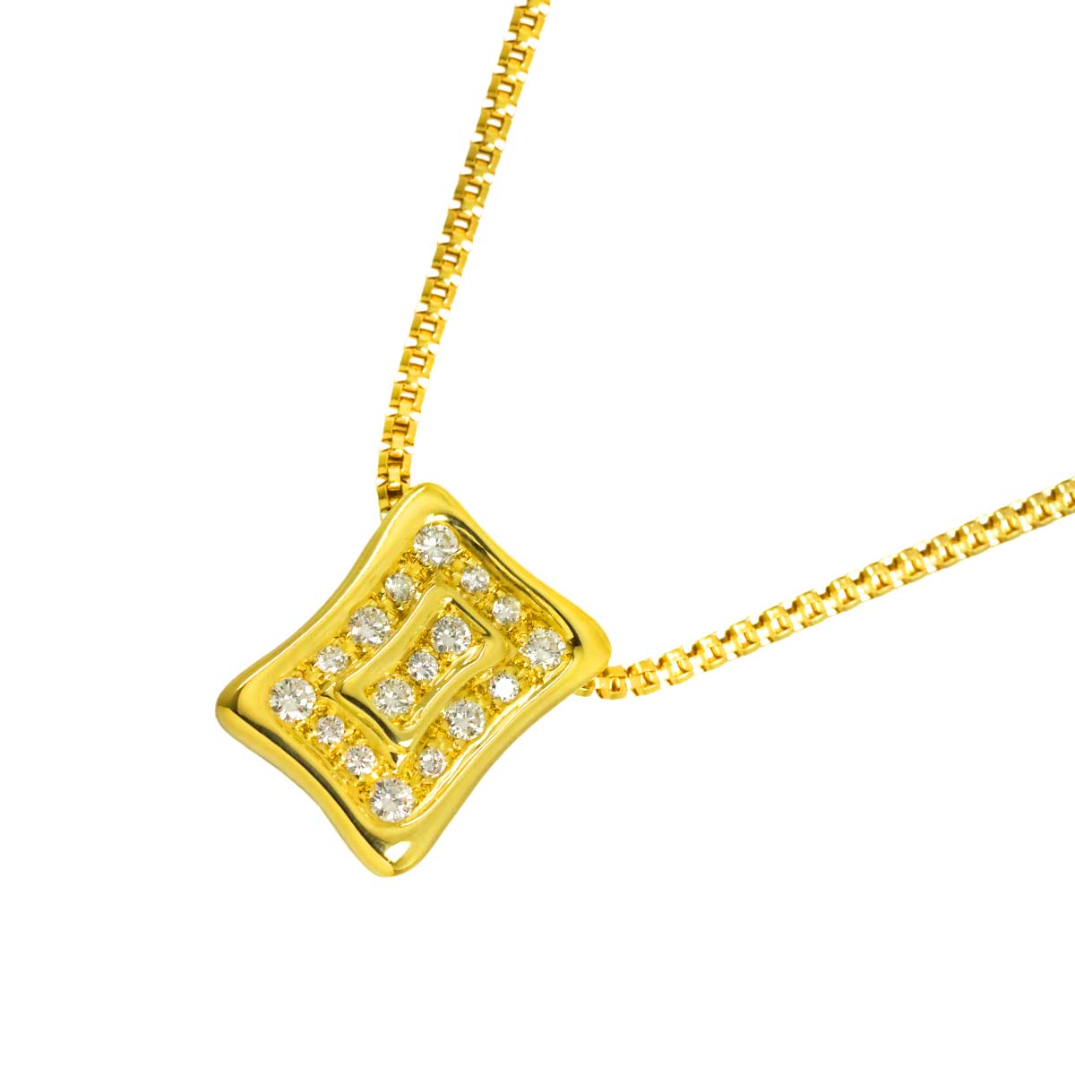 Diamond 0.51ct Necklace K18 Yellow Gold 750