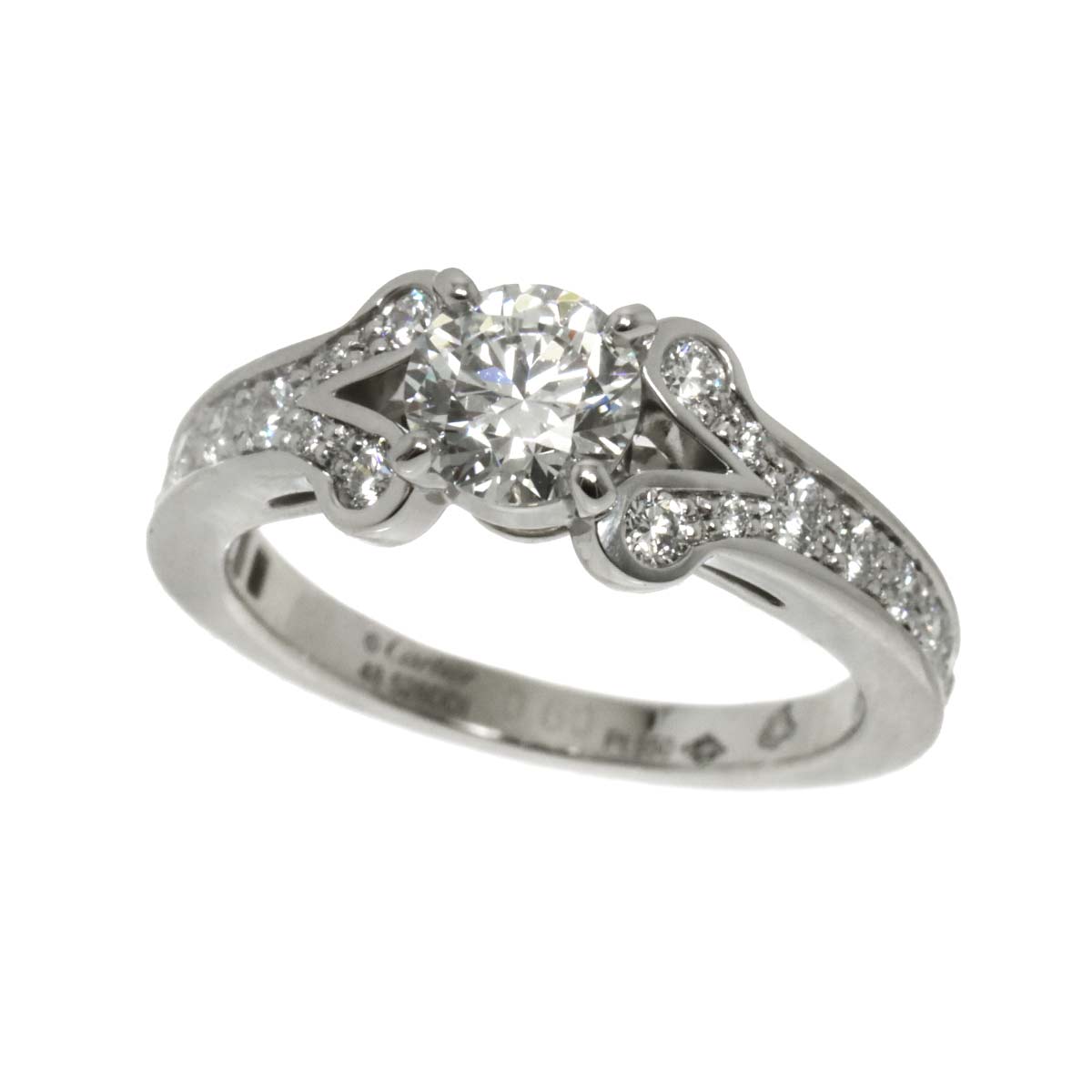 Ballerine Diamond 0.60ct G/VS1/3EX Ring Pt Size48 4.5(US)