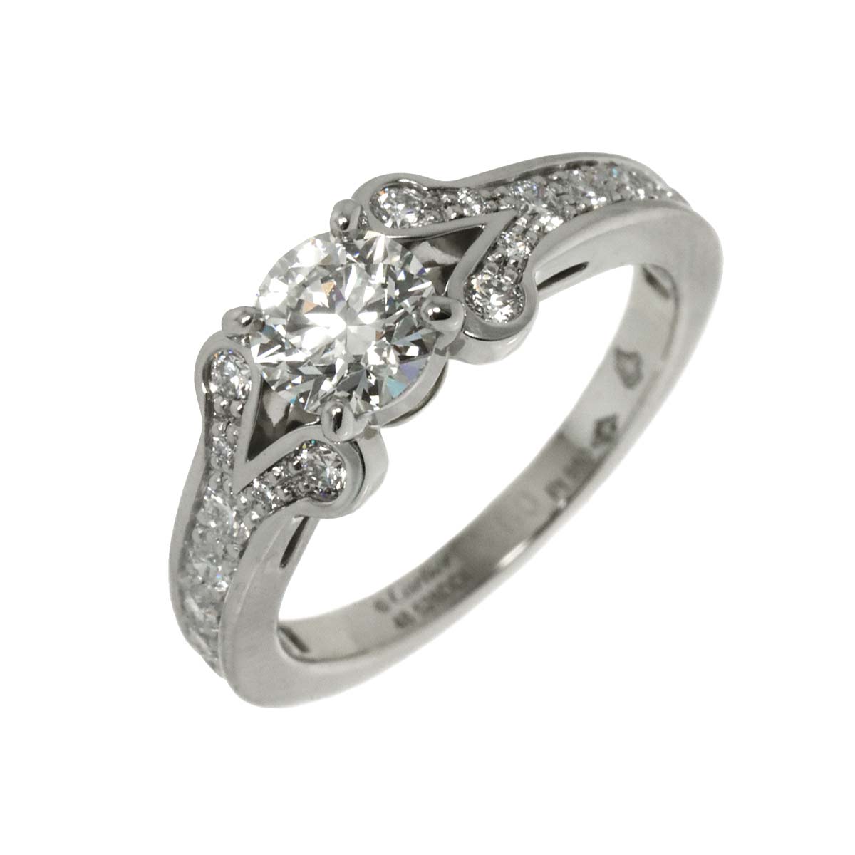 Ballerine Diamond 0.60ct G/VS1/3EX Ring Pt Size48 4.5(US)