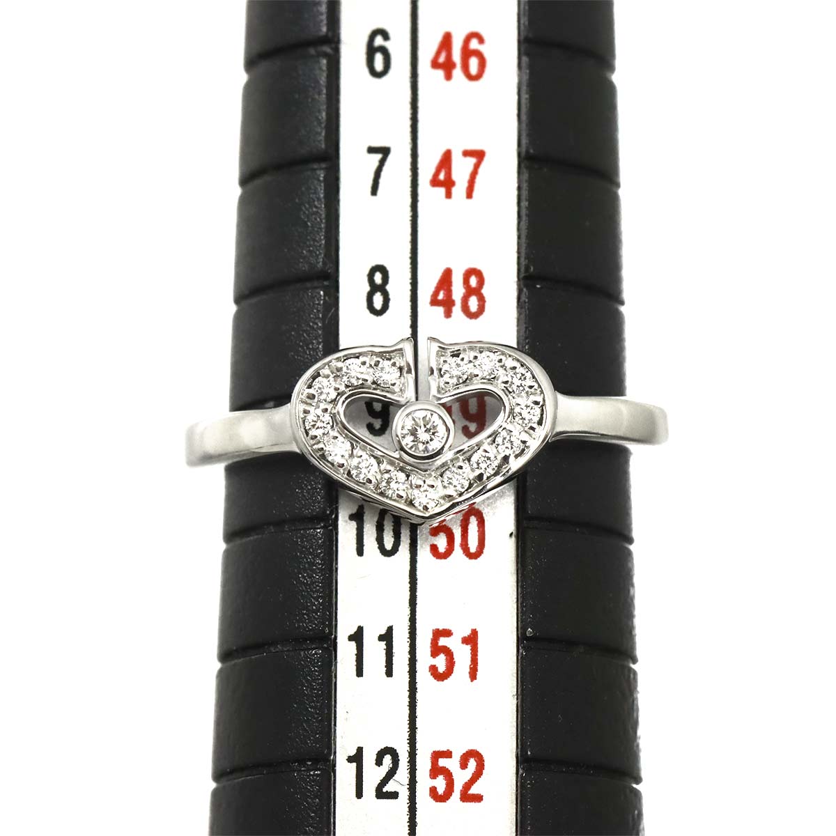 C Heart Diamond Ring 18K White Gold 750 size49 4.75-5(US)