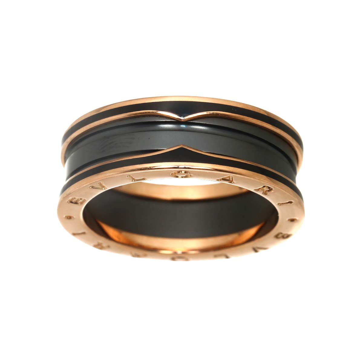 B-ZERO1 2band Ring Ceramic 18K PG 750 Size63 9.75-10(US)
