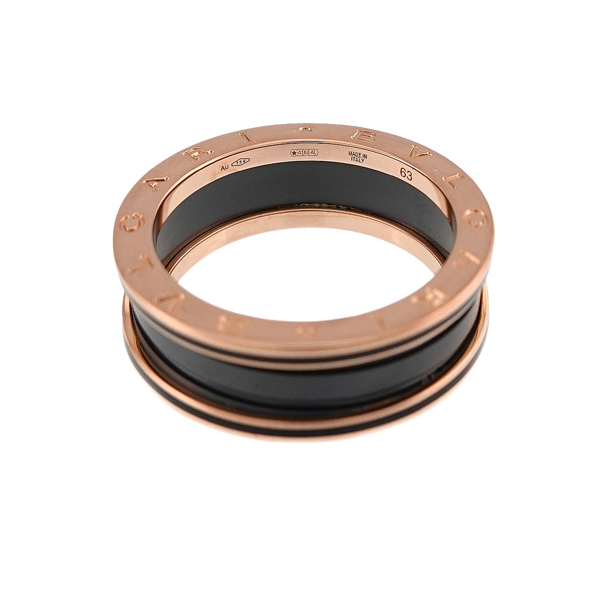 B-ZERO1 2band Ring Ceramic 18K PG 750 Size63 9.75-10(US)