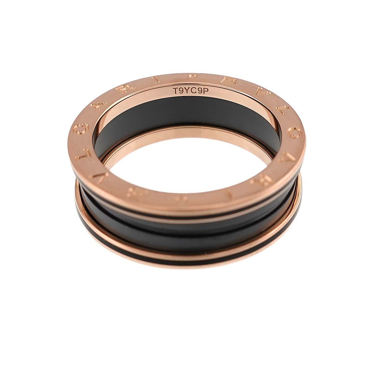 B-ZERO1 2band Ring Ceramic 18K PG 750 Size63 9.75-10(US)