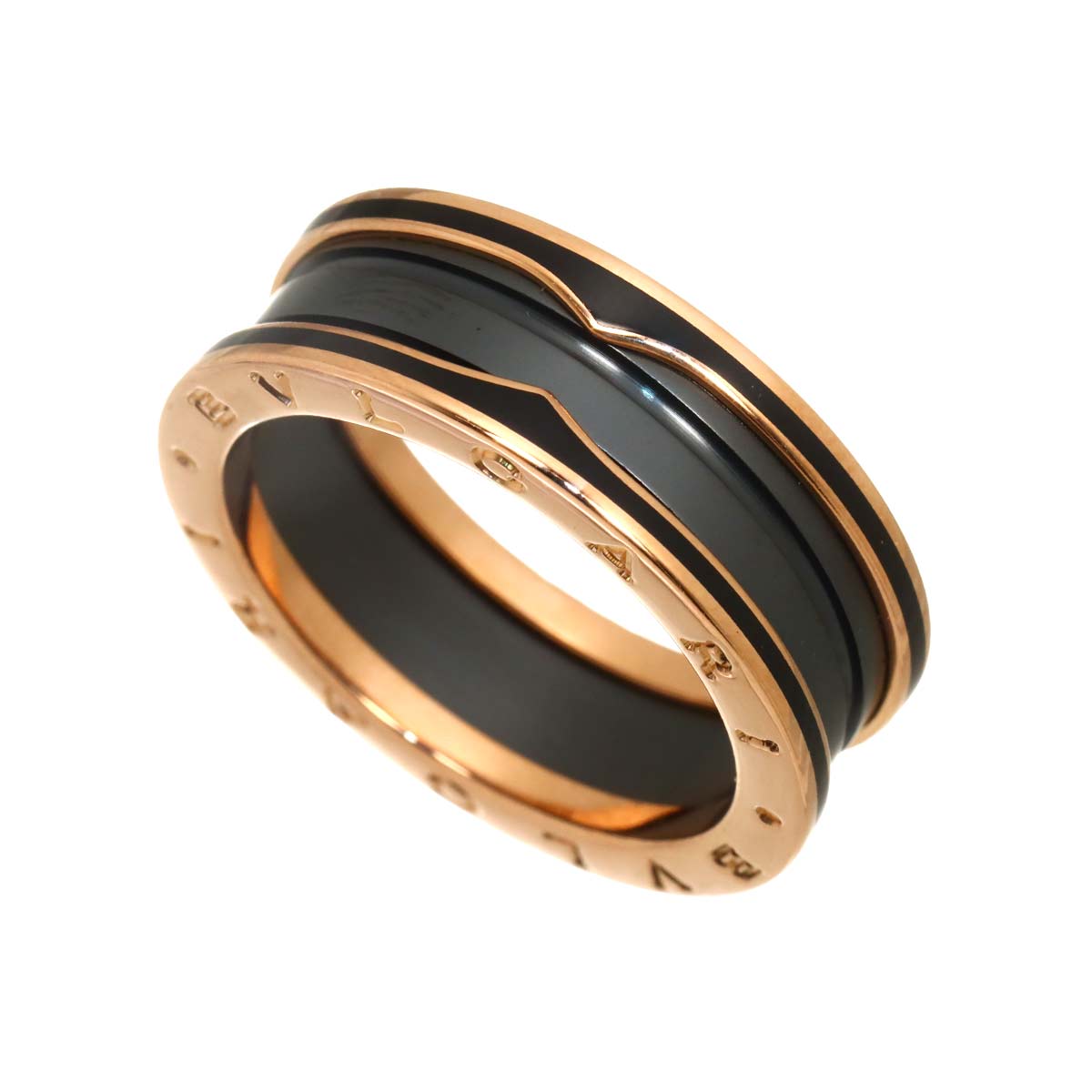 B-ZERO1 2band Ring Ceramic 18K PG 750 Size63 9.75-10(US)
