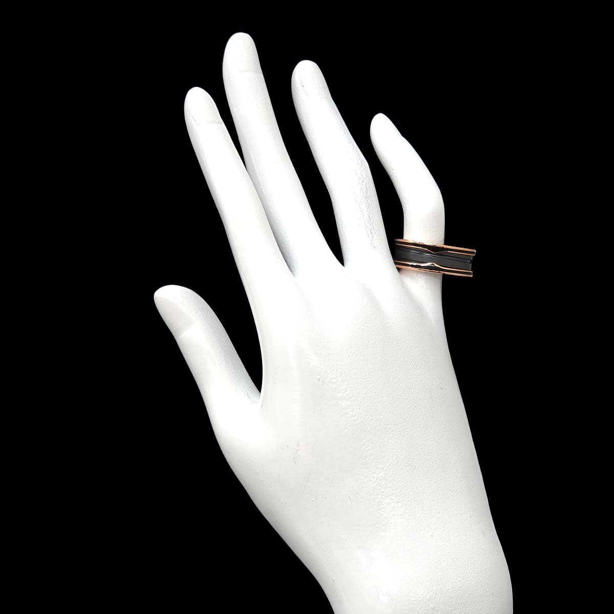 B-ZERO1 2band Ring Ceramic 18K PG 750 Size63 9.75-10(US)