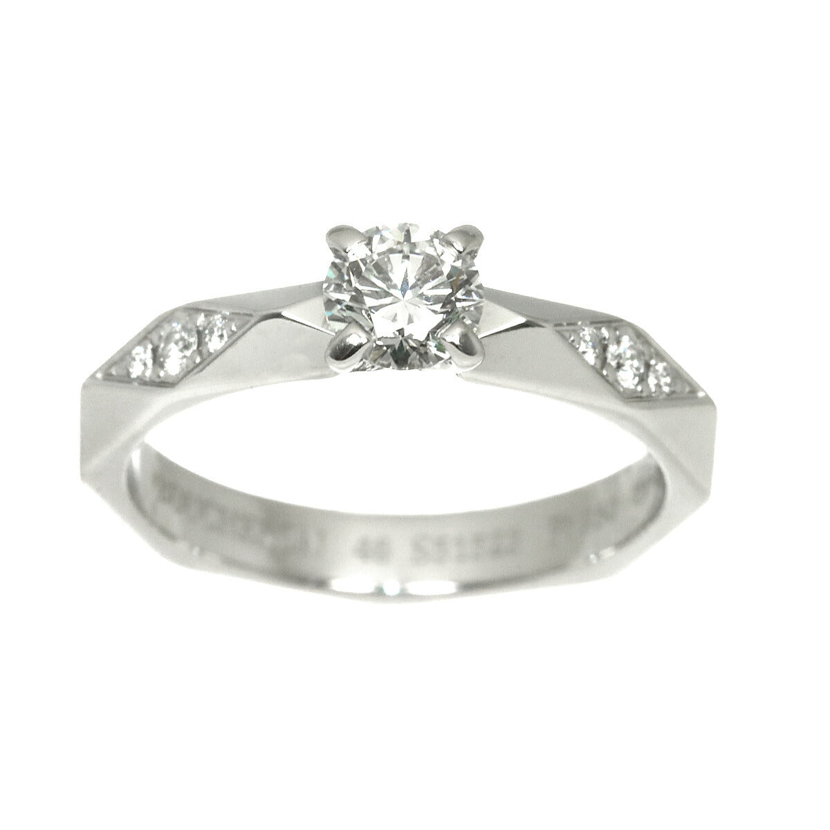 Facet Diamond 0.31ct E/VVS1/3EX Ring Platinum Size46 3.75(US)