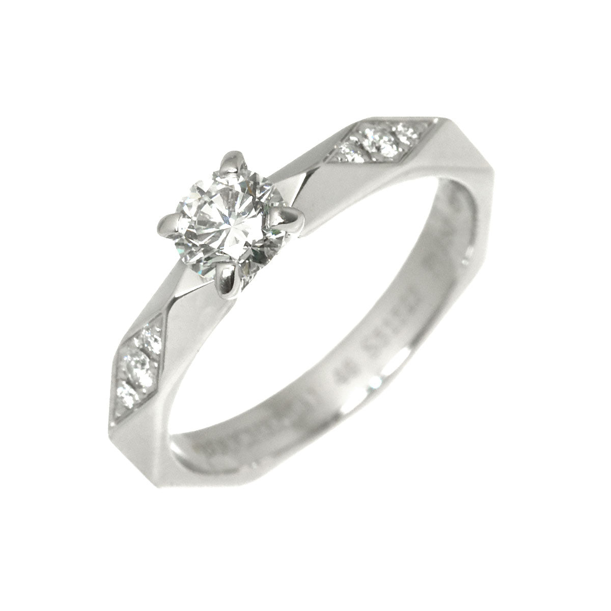 Facet Diamond 0.31ct E/VVS1/3EX Ring Platinum Size46 3.75(US)