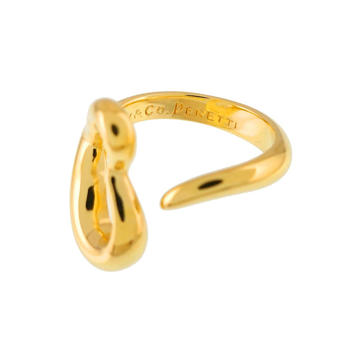 Open Heart Ring 18K YG 750 Size4.5(US)