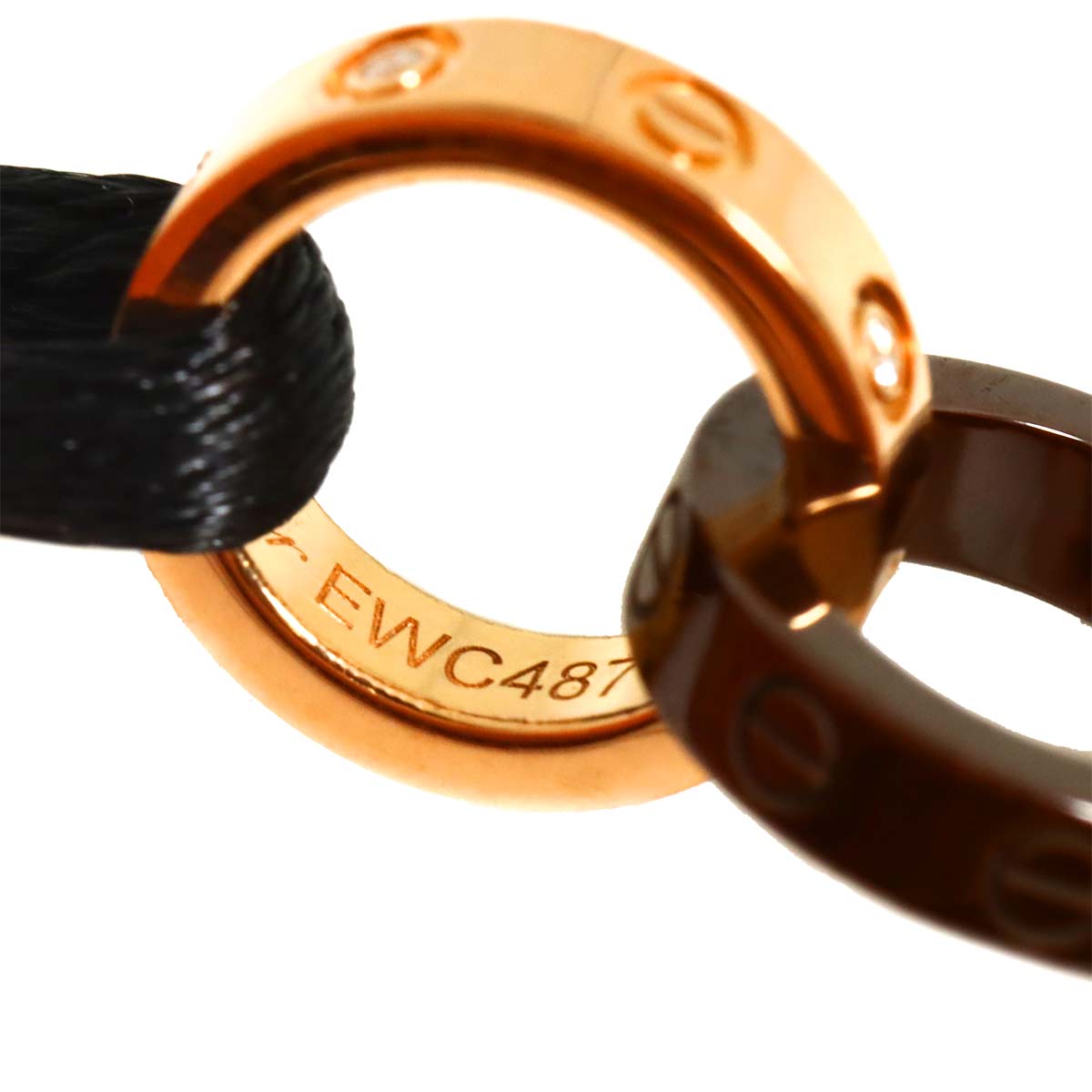 LOVE Diamond Bracelet ceramic 18K Pink Gold 750