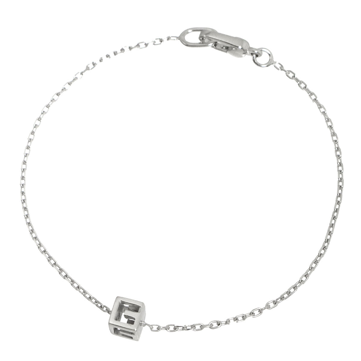 G Cube Bracelet 18K WG White Gold 750