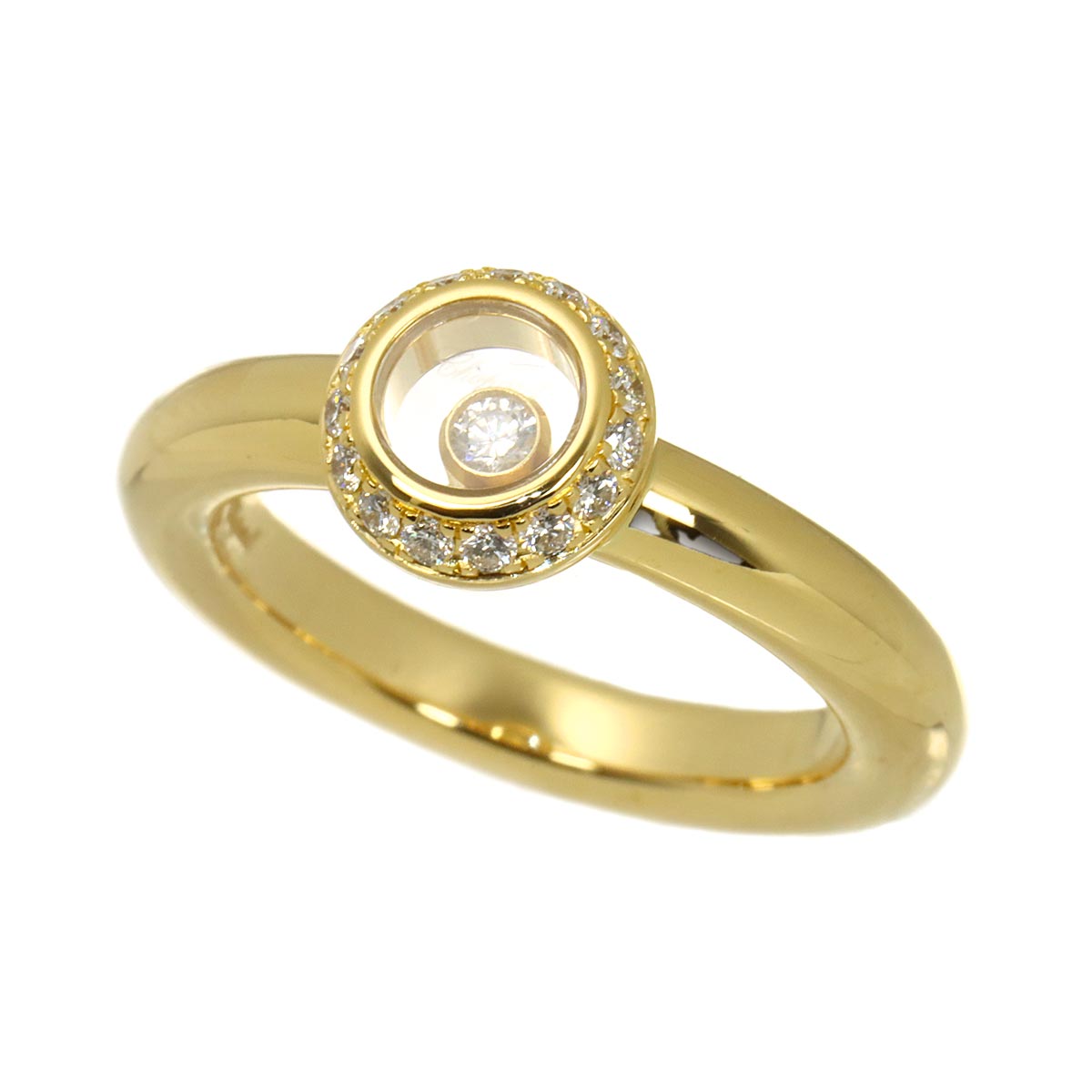 Happy Diamond Ring 18K YG 750 Size5-5.25(US)