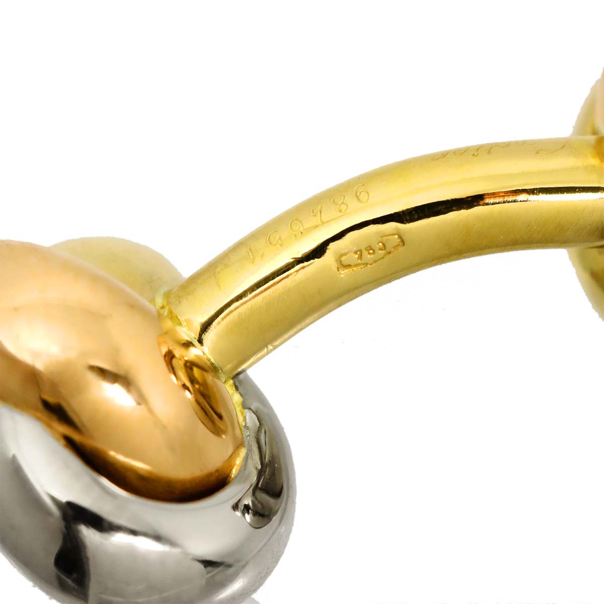 Trinity Cuff links 18K WG PG YG 750