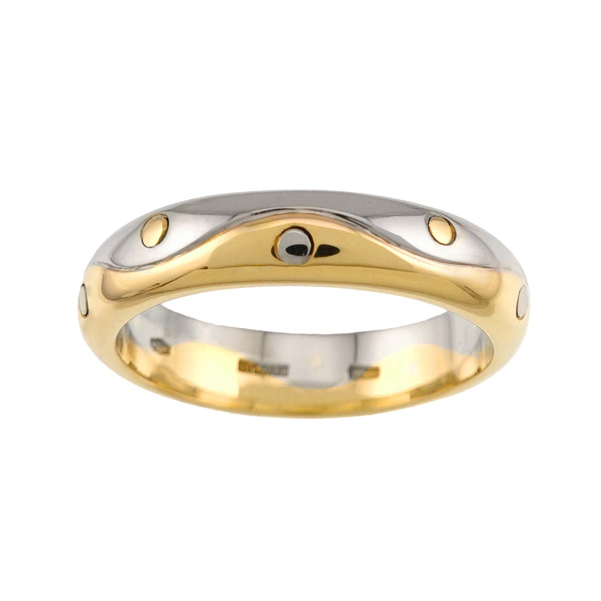 Onda Ring 18K Yellow White Gold 750 Size9.5-9.75(US)