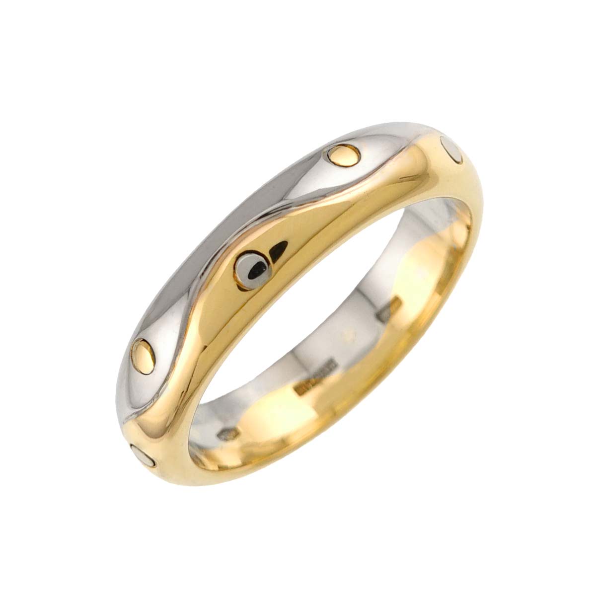 Onda Ring 18K Yellow White Gold 750 Size9.5-9.75(US)