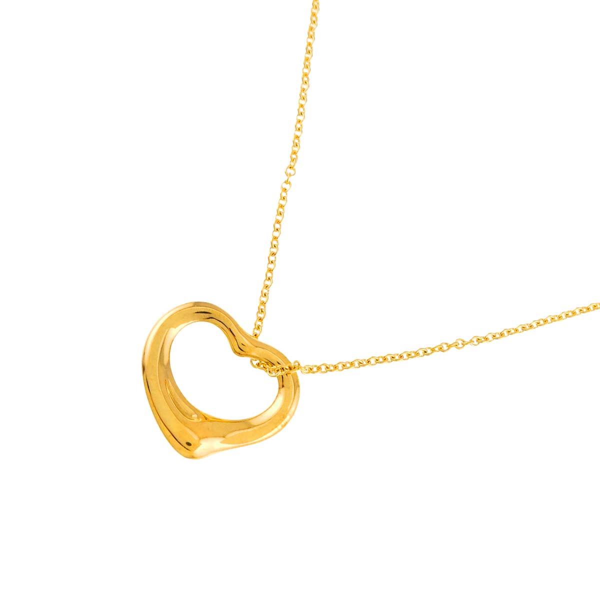 Open Heart Necklace 18K Yellow Gold 750