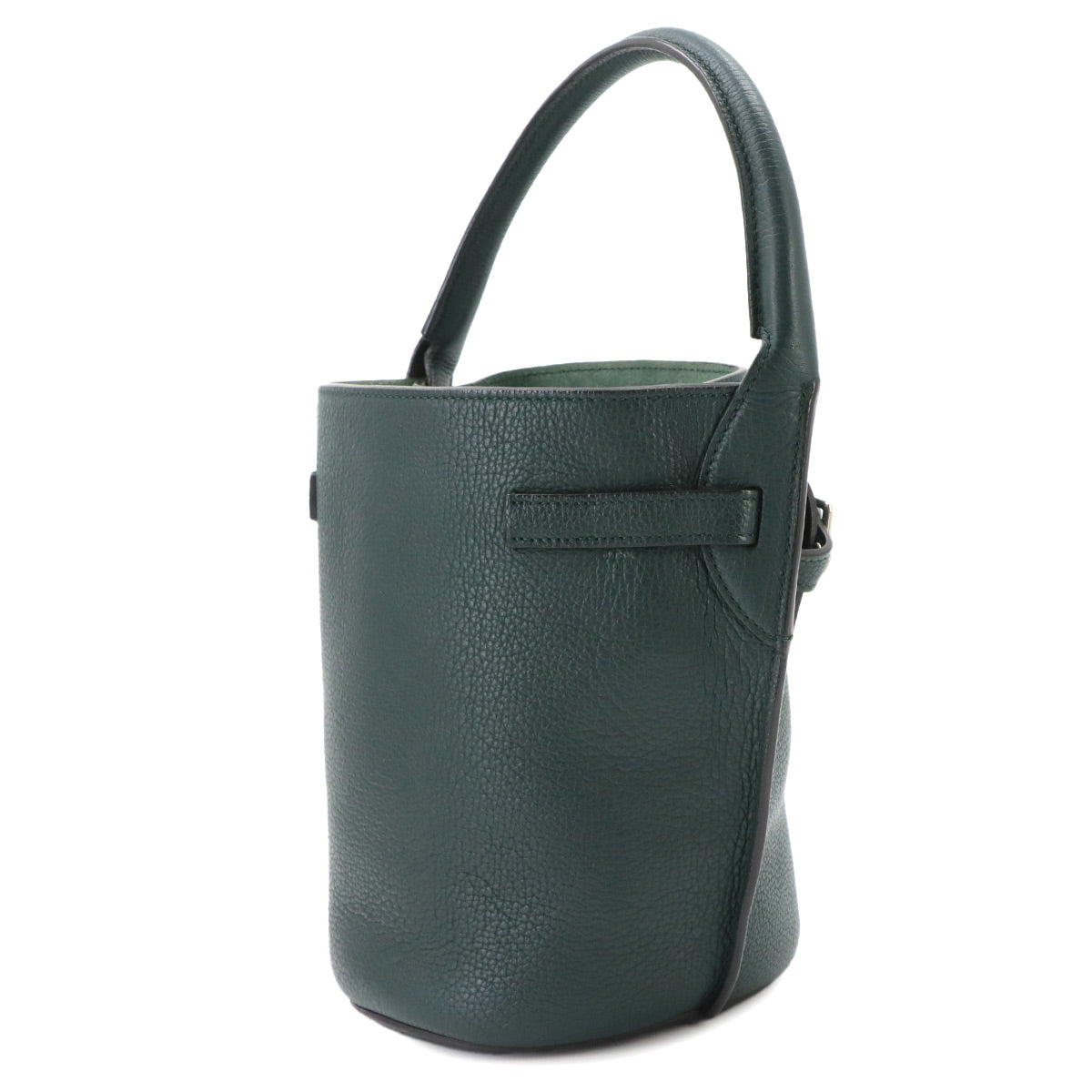 Big Bag Nano Bucket Hand Shoulder Bag Leather Green 187243