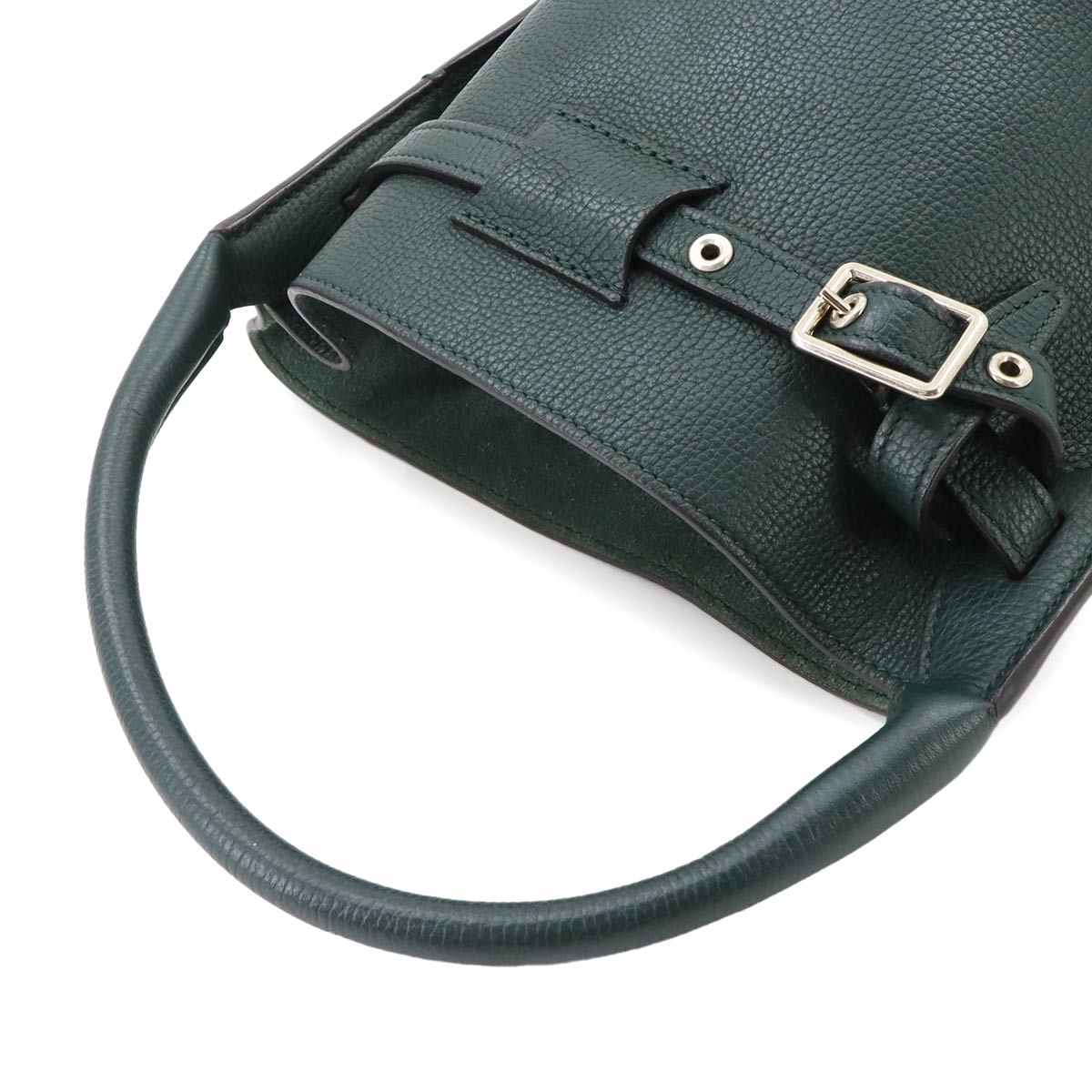 Big Bag Nano Bucket Hand Shoulder Bag Leather Green 187243