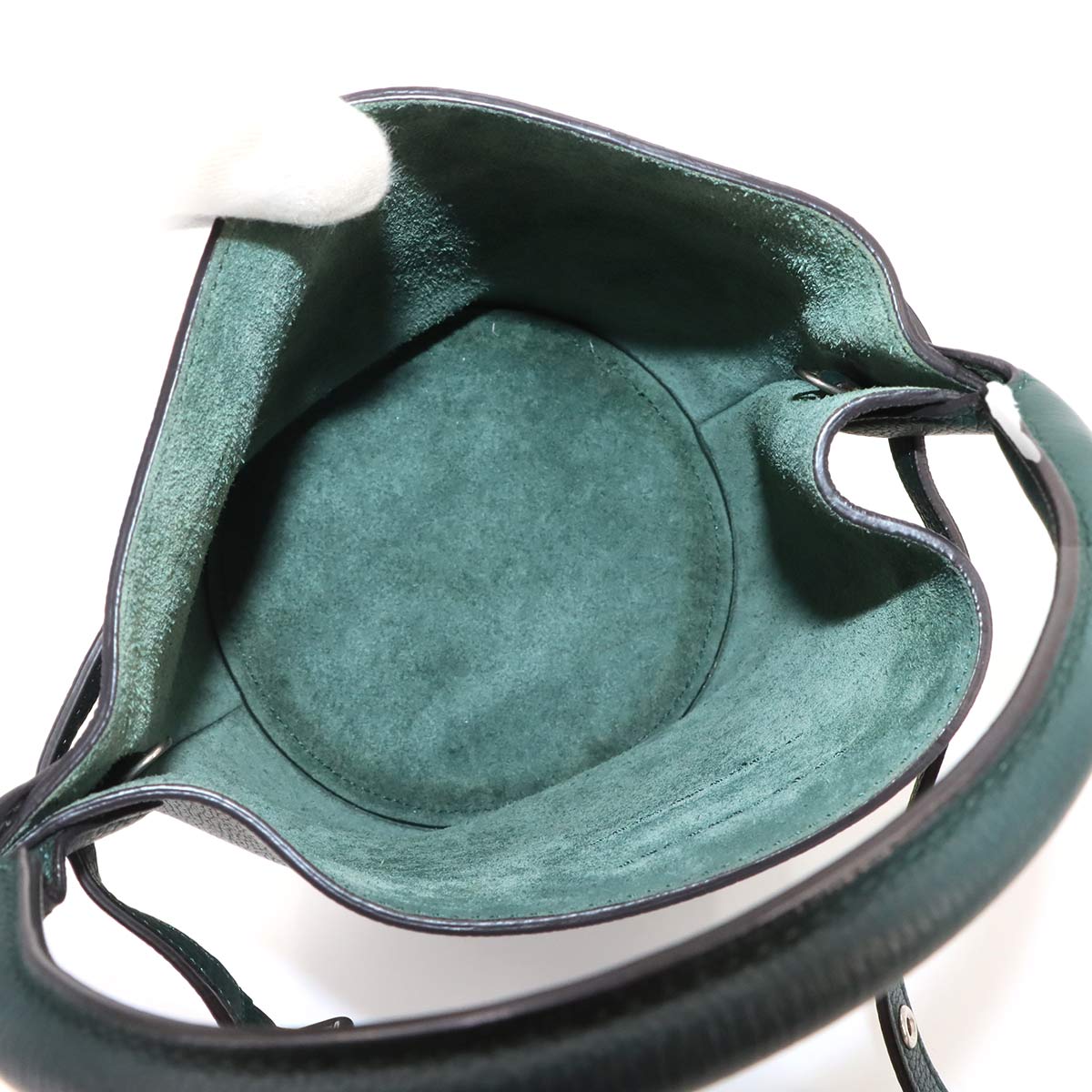 Big Bag Nano Bucket Hand Shoulder Bag Leather Green 187243