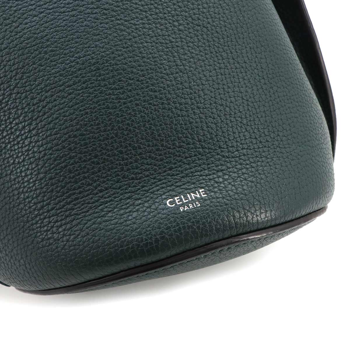 Big Bag Nano Bucket Hand Shoulder Bag Leather Green 187243