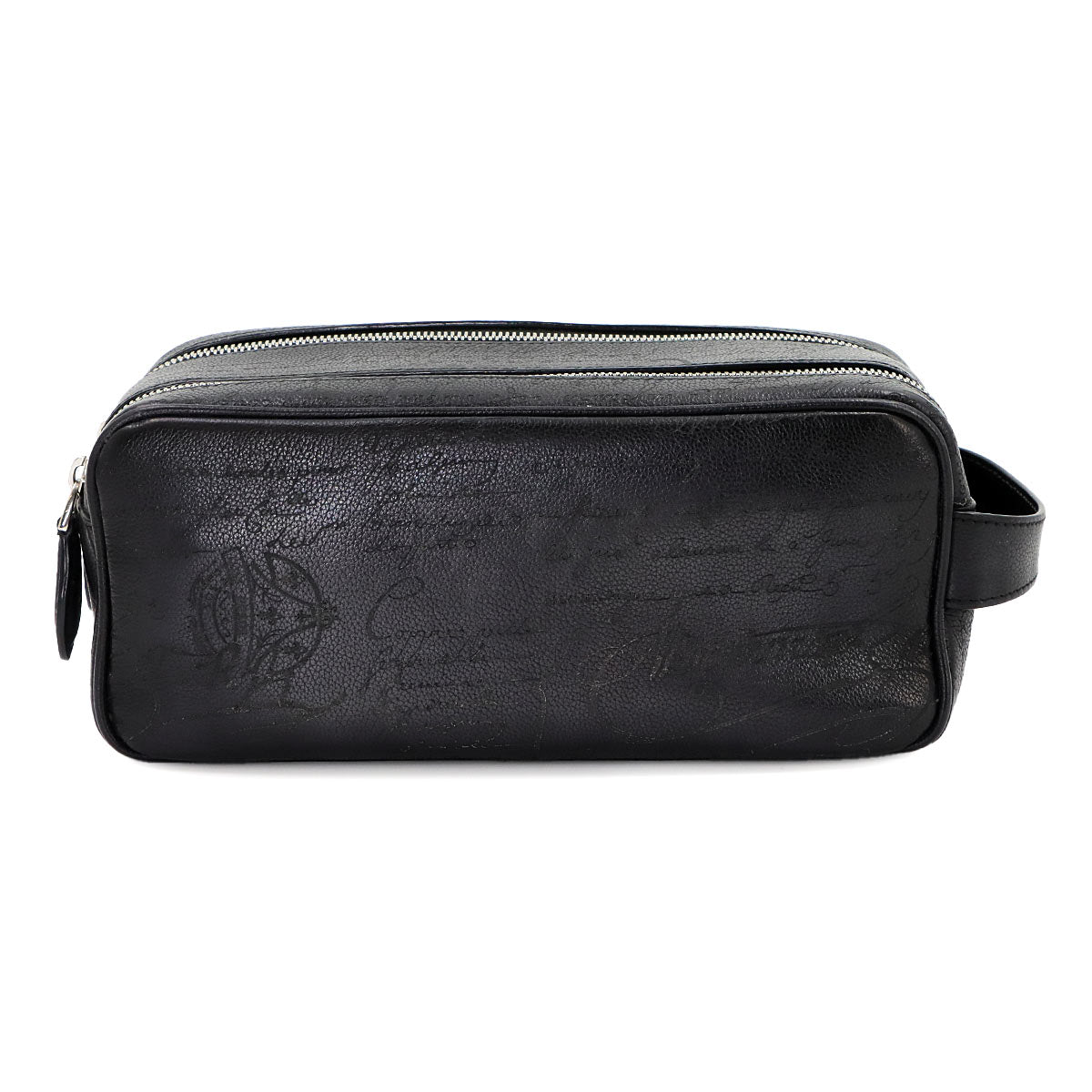 Formula 1003 Zip Pouch Venezia Soft Leather Nero Grigio
