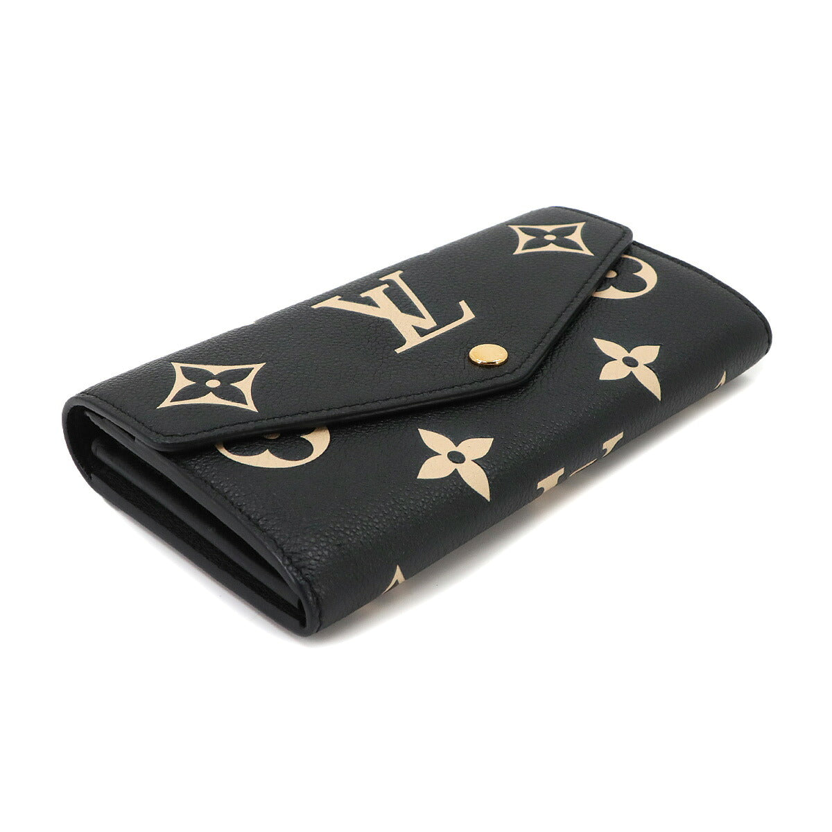 Bicolor Monogram Empreinte Sarah Wallet Black M80496