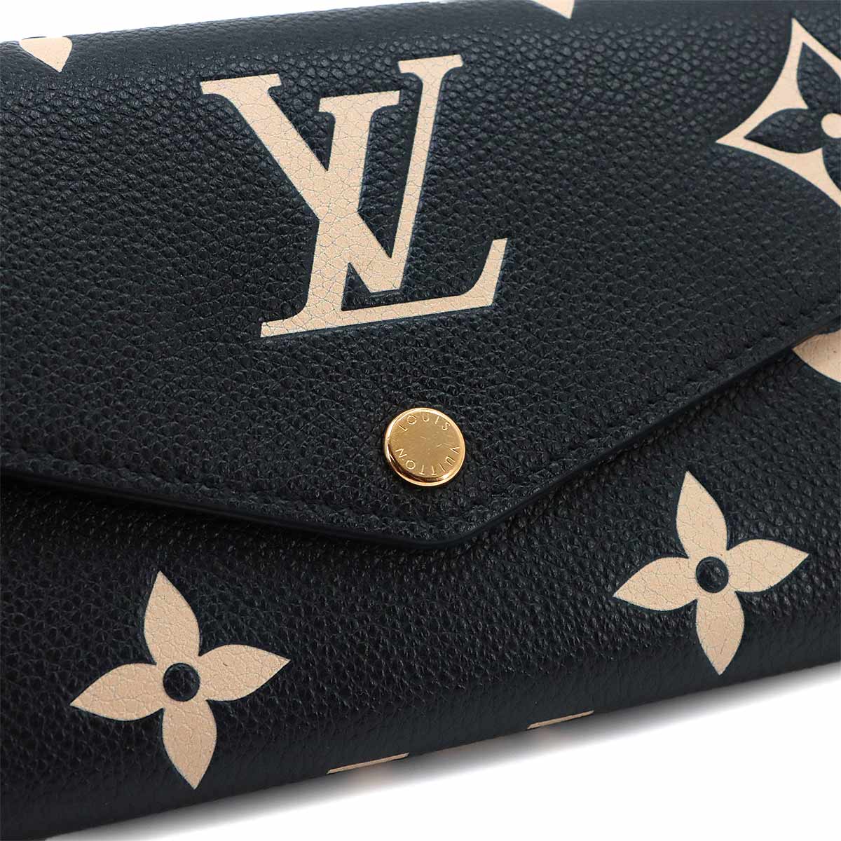 Bicolor Monogram Empreinte Sarah Wallet Black M80496